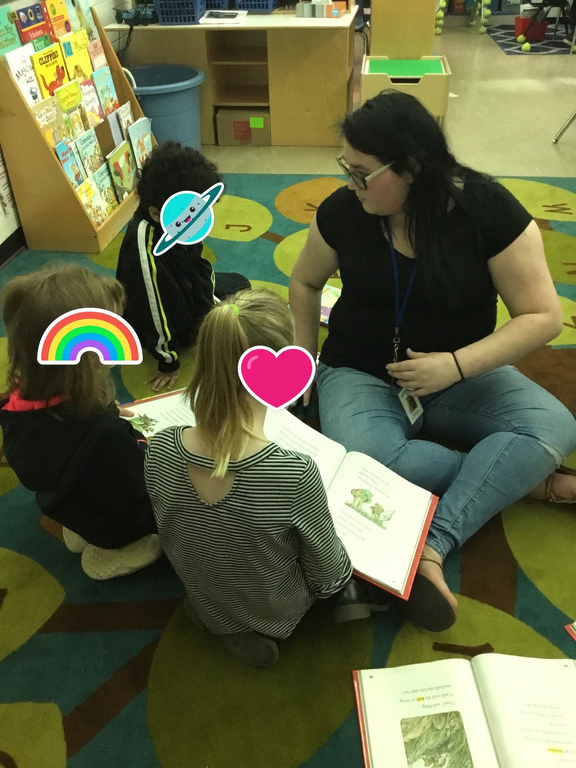 Teacher Prep Student helping with reading group